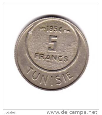 5  Francs  1954      Tunisie - Tunesië