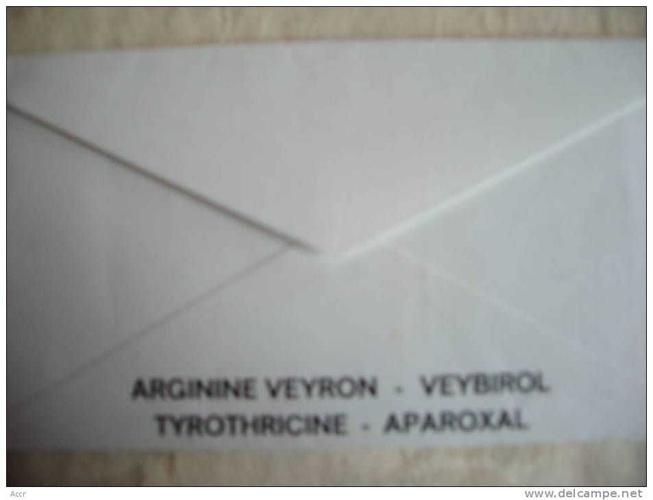 Publicité Pharmaceutique Arginine Veyron Sur FDC 1971 Aide Familiale Rurale - Pharmazie