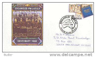 AUSTRALIA : 1988 : Post. Stat. : ORGANISED PHILATELY : TIMBRE,STAMP,ALBUM, - Entiers Postaux