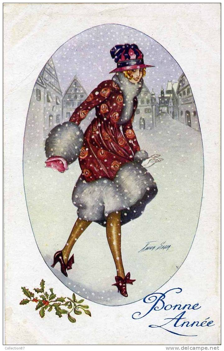 ILLUSTRATEUR X. SAGER - SERIE SOUS La NEIGE  N° 151 - FEMME ELEGANTE Avec Sa FOURRURE - Sager, Xavier