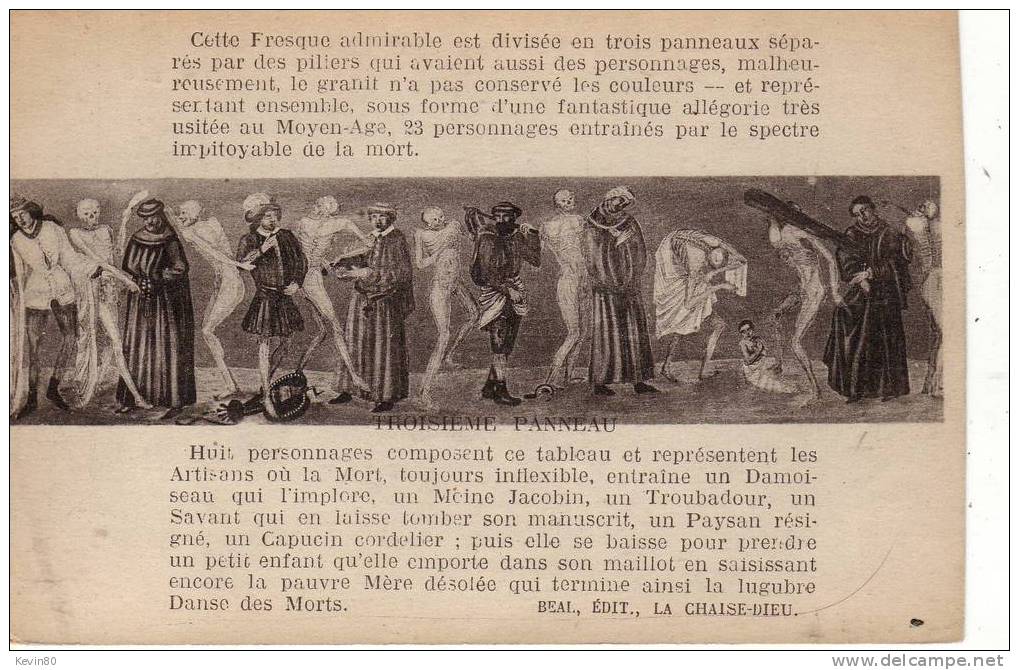 43 LA CHAISE DIEU La Danse Macabre De La Chaise Dieu Peinture Murale Du XVé Siécle Troisiéme Panneau - La Chaise Dieu