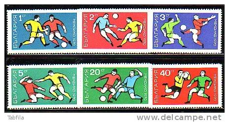 BULGARIE - 1970 - World Foot.Cup Mexico´70 - 6v - MNH - 1970 – Mexique