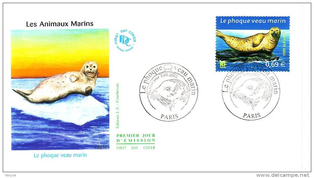 Env. FDC Le Phoque Veau Marin 2002 - Altri & Non Classificati