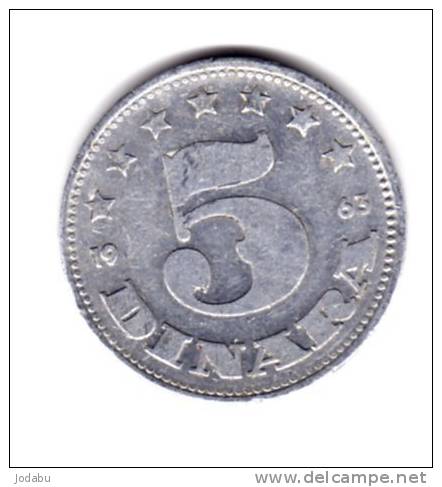 5 Dinars Yougoslavie 1963 - Yougoslavie