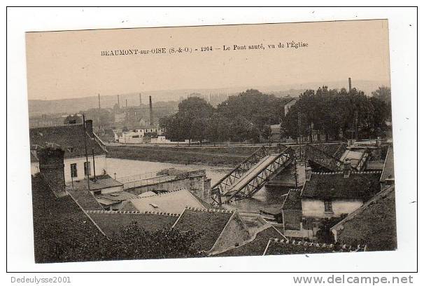 Dec7 9517454  Beaumont Sur Oise  Le Pont Sauté  Vu De L'église - Beaumont Sur Oise