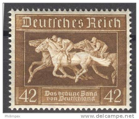 GERMANY, III REICH - HORSE SHEETLET 1936 + SHEETLET STAMP, BOTH NEVER HINGED **! - Blocks & Sheetlets