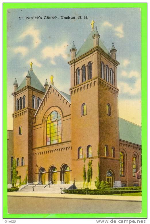 NASHUA, NH - ST PATRICK´S CHURCH - PUB. BY F.P. TROW NEWS AGENCY - - Nashua