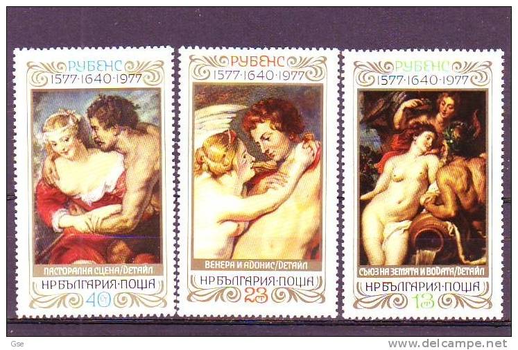 BULGARIA 1977 - Yvert 2336/38** - Rubens (nudo) - Rubens