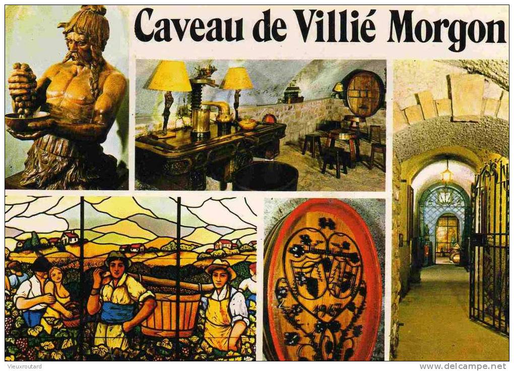 CPSM . VILLIE MORGON(CAVEAU CRU "MORGON"). "BEAUJOLAIS" - Villie Morgon