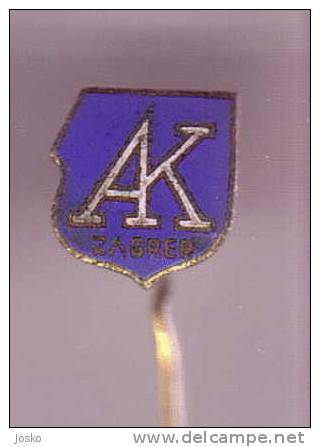 ATHLETICS CLUB Zagreb  ( Croatia ) OLD & RARE Enamel Pin *** Athletisme - Athletik - Atletico - Atletismo - Atletica - Athlétisme