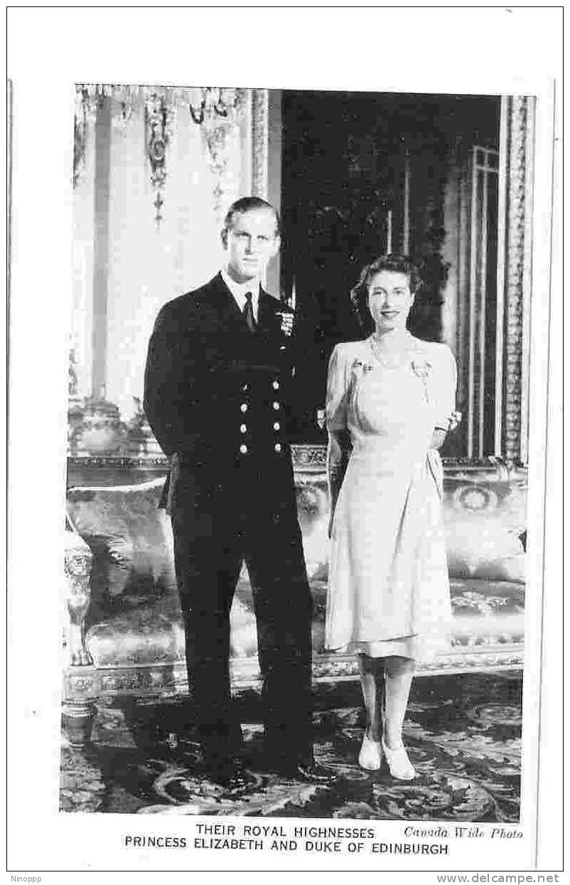 Great Britain-Unused Postcard Their Royal Highnesses Princess Elizabeth And Duke Of Edinburgh - Carte Massime