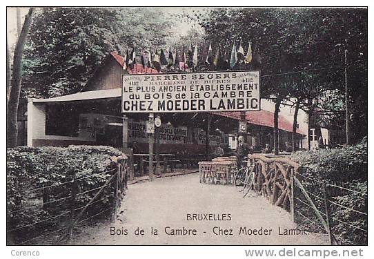 BEL   A 62  BRUXELLES    CHEZ MOEDER LAMBIC  Marchand De Bière  Circulée  1911 - Cafés, Hoteles, Restaurantes