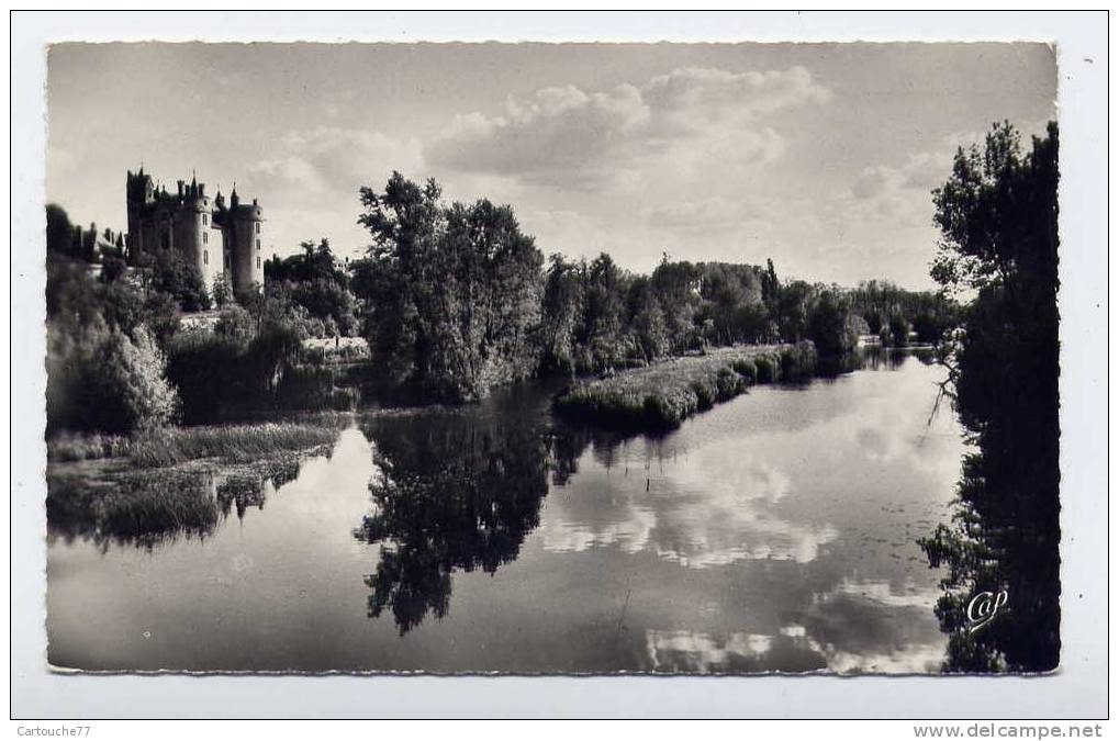 K9 - MONTREUIL-BELLAY -  Le Château Et Le Thouet (1966 - Jolie Carte Semi-moderne) - Montreuil Bellay