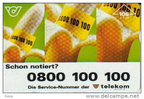 AUSTRIA 50 U BANANA FRUIT TELECOM AD L & G CODE: ?  READ DESCRIPTION !! - Oostenrijk