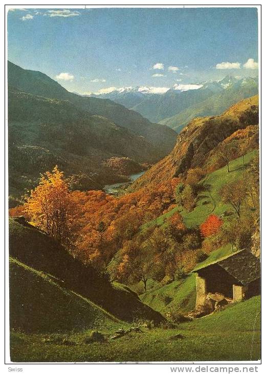 BLICK VON SOGLIO IN DAS TAL DER MERA - Soglio