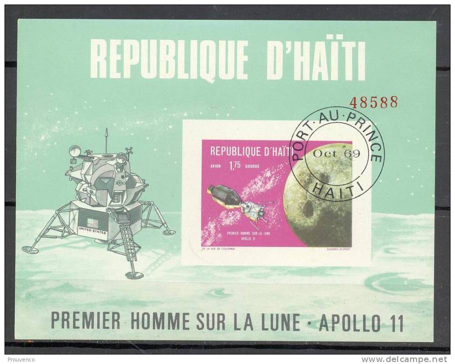HAITI 1969  4 BLOCS FEUILLETS  ++ 1ER HOMME SUR LA LUNE APOLLO XI    ++++ - Haiti