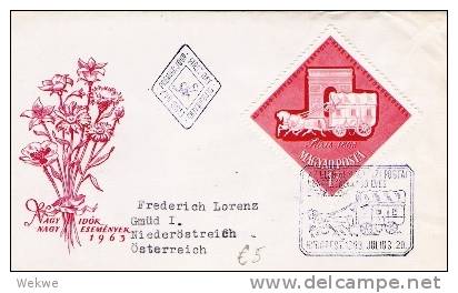 Ung269/- UNGARN - FDC Postkonferenz, Paris 100 Jahre, Postkutsche - Briefe U. Dokumente