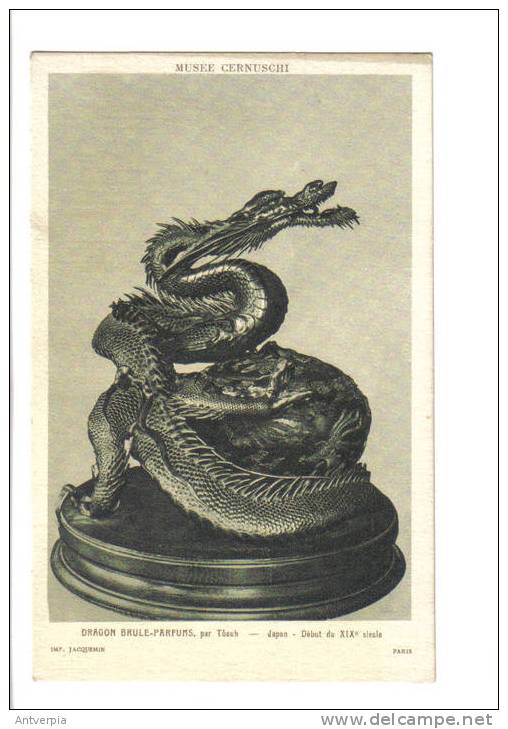 DRAGON BRULE PARFUMS Par Toouh (japon)  Carte Vierge  Musée Cernushi - Kunstvoorwerpen