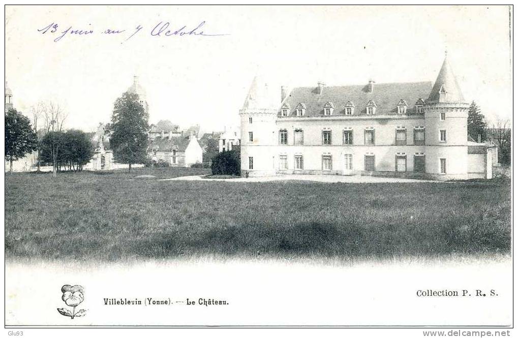 CPA - Villeblevin (89) - Lot De 4 CPA - Mairie +  Bassin + Château (x2) - Villeblevin