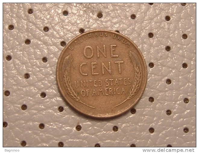 USA 1 CENT 1945 # 4 - 1909-1958: Lincoln, Wheat Ears Reverse