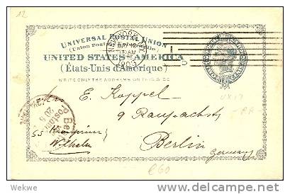 USG097 /  USA -  (UX 13)1903 Nach Berlin) - 1901-20