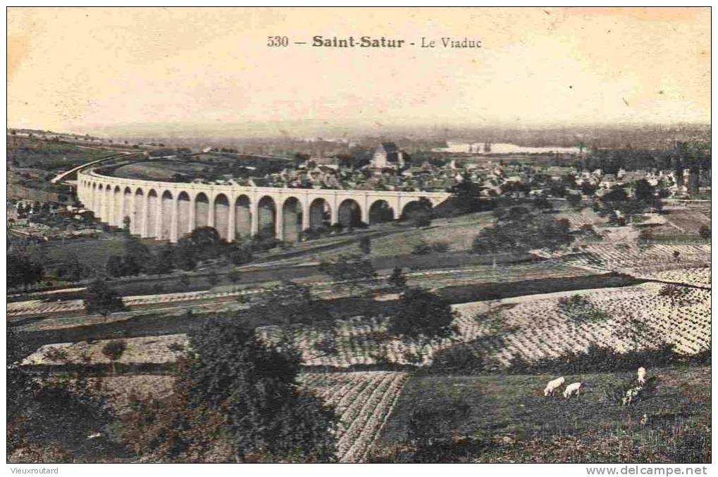 CPA. SAINT SATUR. LE VIADUC. - Saint-Satur