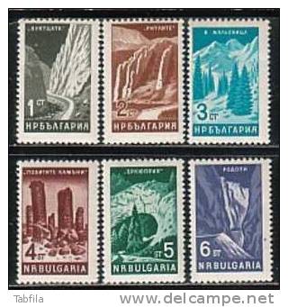 BULGARIE - 1964 - Series Courants - Paysages - 6v** - Hotels, Restaurants & Cafés