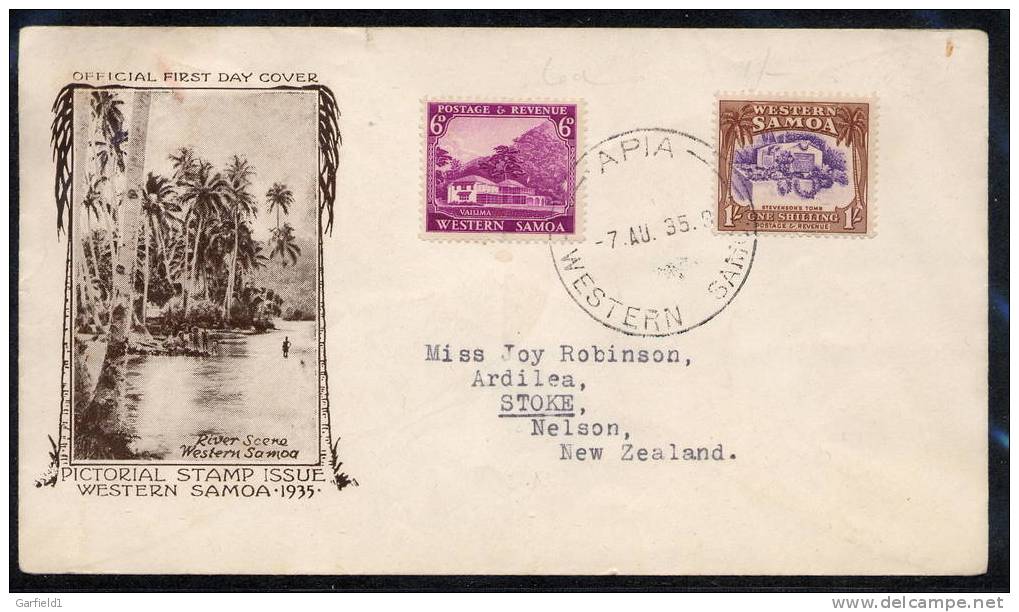 West-Samoa  Mi.Nr. 80 / 81  FDC V. 07.08.1935 - Samoa (Staat)