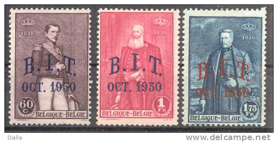 Rois Belges Surchargé BIT, COB 305/307 * MH, Cote € 30.00 - Unused Stamps