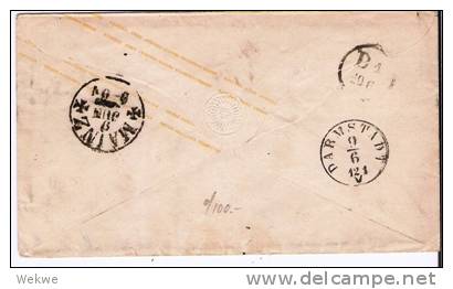 Bad117/ BADEN -  Weinheim, 2-Kreiser Mit Wappen Auf U 61 Nach Wiebaden - Postal  Stationery