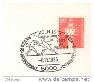 1985 Allemagne Koln Escrime  Fencing  Scherma - Escrime