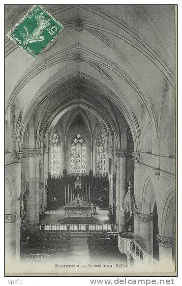 CPA ECOMMOY - INTERIEUR DE L'EGLISE - Ecommoy