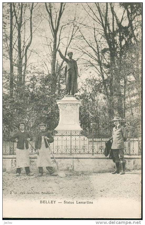 STATUE LAMARTINE ET SES JARDINIERS A BELLEY / REF / 4898 - Belley