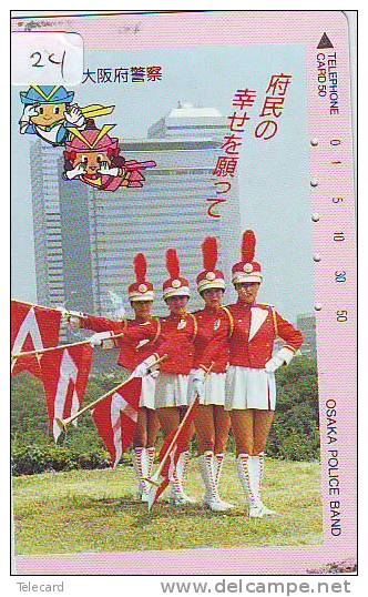 Télécarte MAJORETTES (24) Musique Militaire Fanfare  Military Music Japon Phonecard - Musique