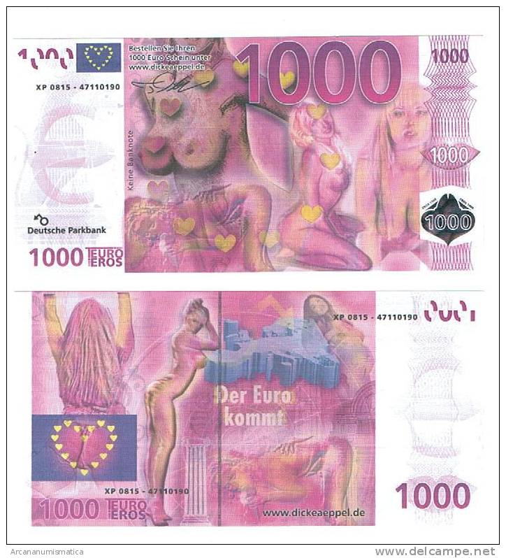 UNIÓN EUROPEA/EUROPEAN UNION  1.000,00€ SC/UNC Billete De Fantasia/Fantasy Banknote DL-2363 - Sonstige & Ohne Zuordnung