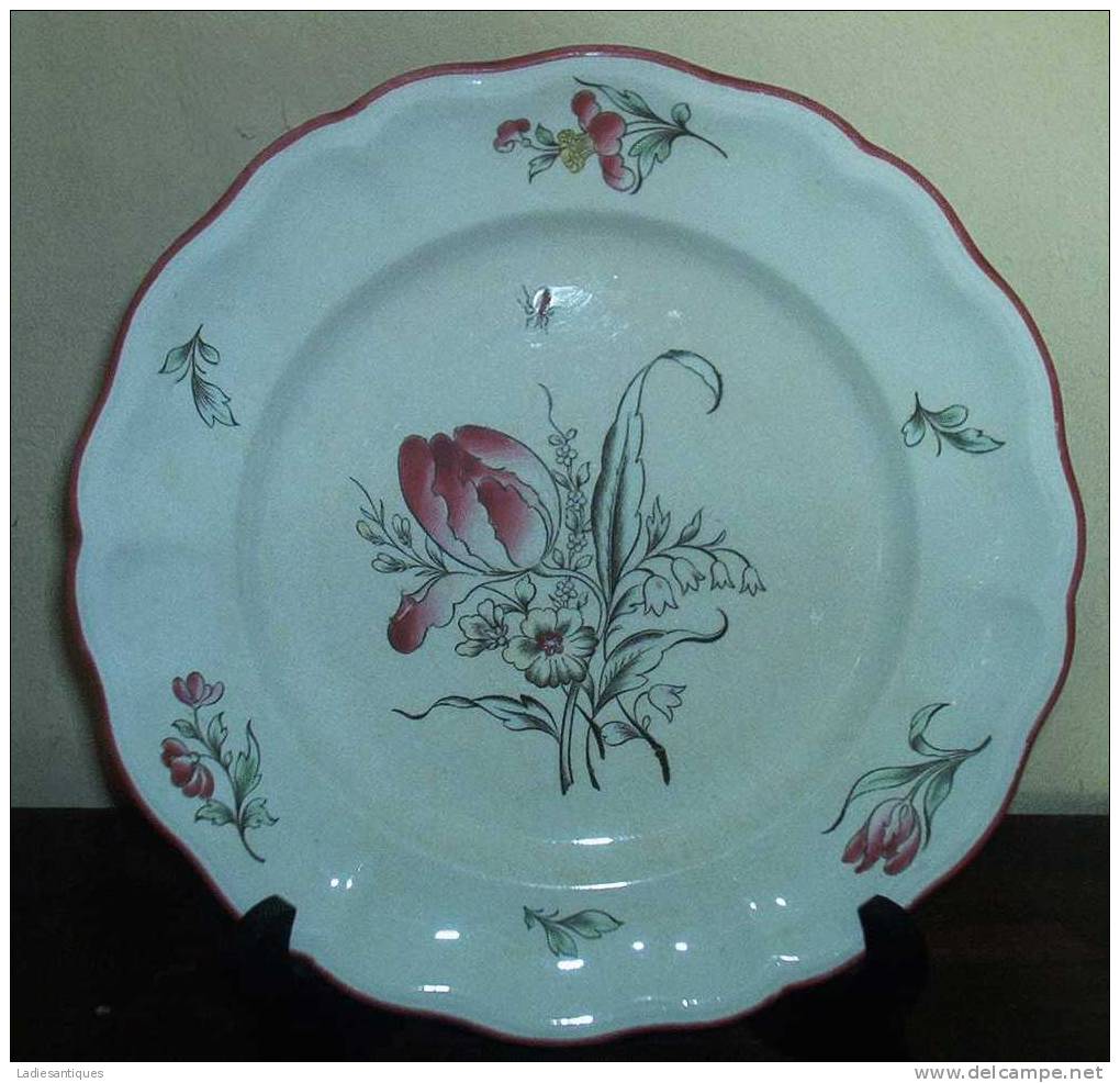 K § G Luneville China - Assiette - Plate - Bord - AS 1851 - Lunéville (FRA)