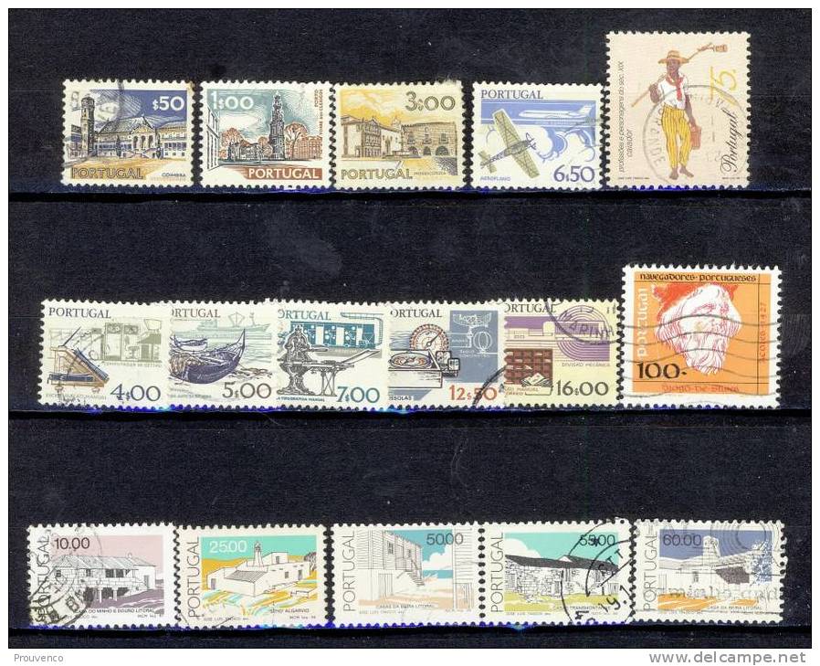 PORTUGAL  LOT 17 VALEURS  OBLIT. USED TOUS TB ++ - Sammlungen