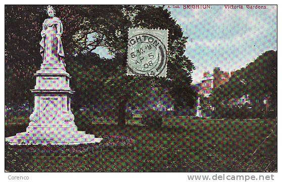 G B   A 8   BRIGHTON   VICTORIA GARDENS    CIRCULEE   1908 - Brighton