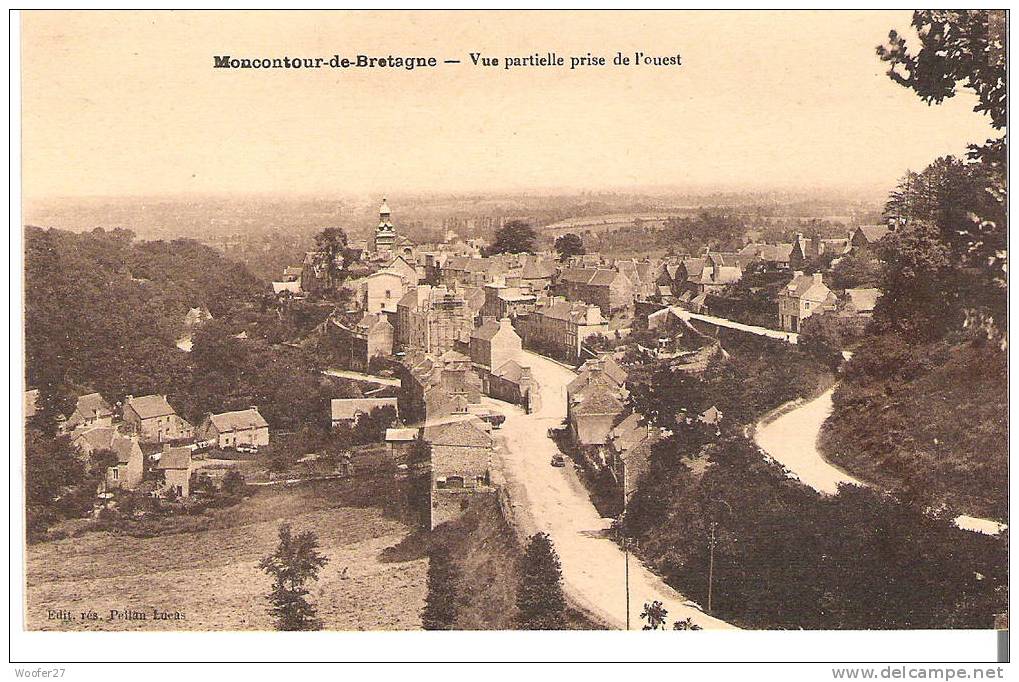 Cpa MONCOUTOUR DE BRETAGNE Vue Partielle Prise De L'ouest - Moncontour