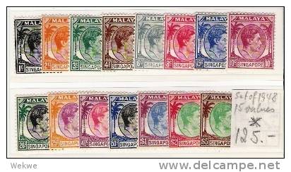 Spez117/  SINGAPUR - 1948 King George VI * (Freimarken, Definitives) - Singapore (...-1959)