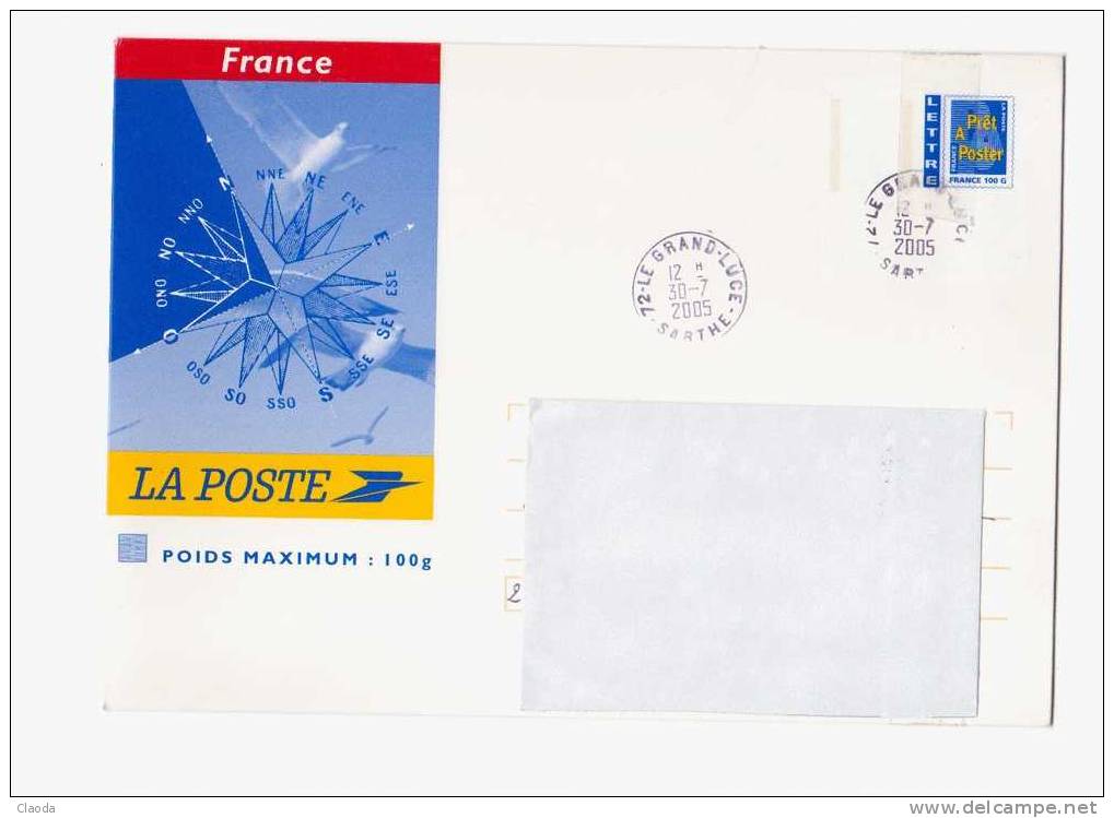 4507 PAP FRANCE Logo Bleu (Poids Max 100 G). - Prêts-à-poster: TSC Et Repiquages Semi-officiels