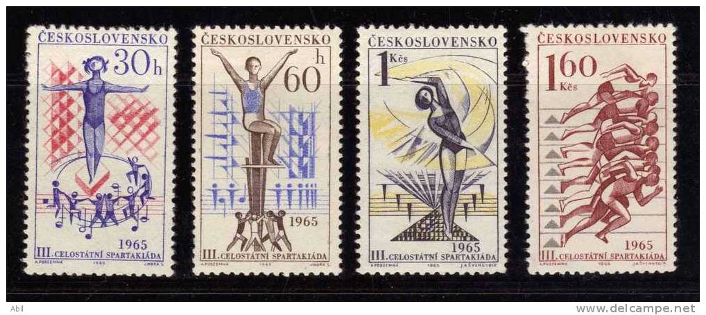 Tchécoslovaquie 1965 N°Y.T. : 1404 à 1407** - Unused Stamps