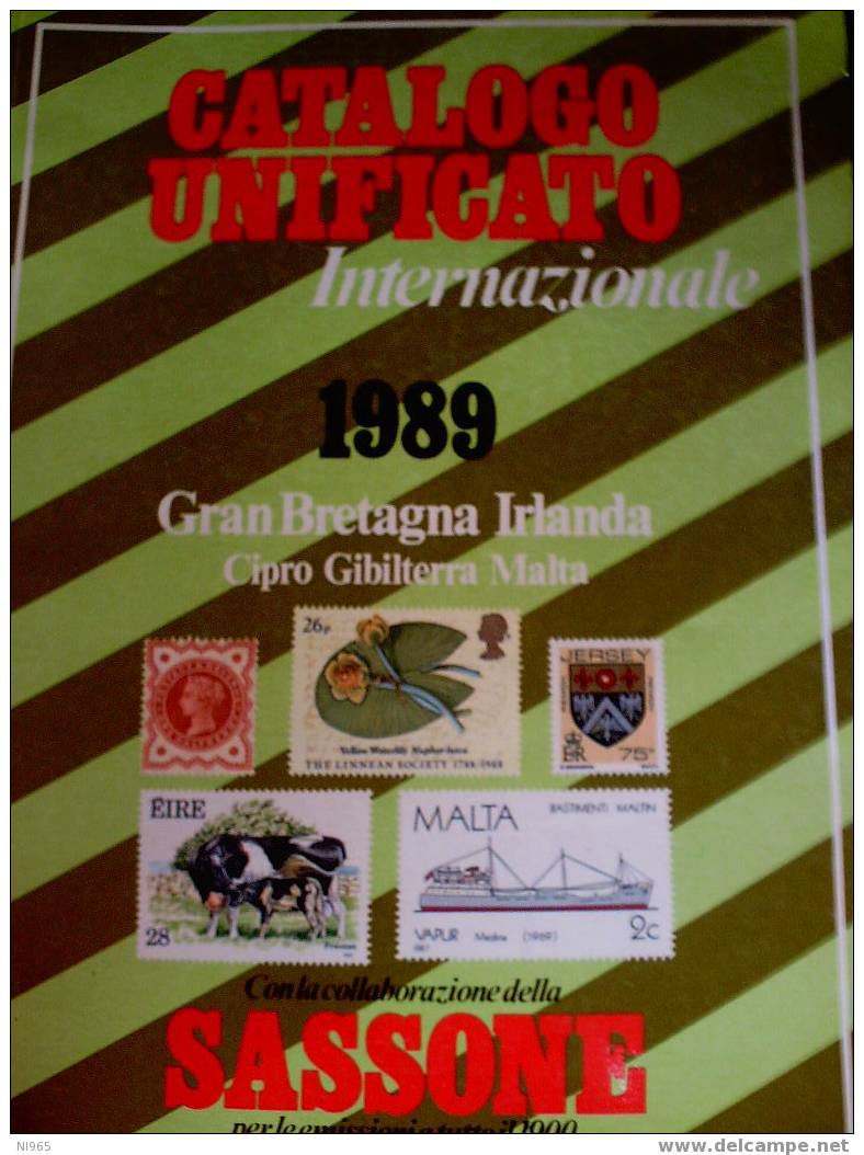 CATALOGO UNIFICATO GRAN BRETAGNA - IRLANDA - CIPRO - GIBILTERRA - MALTA   ANNO 1989 - Großbritannien