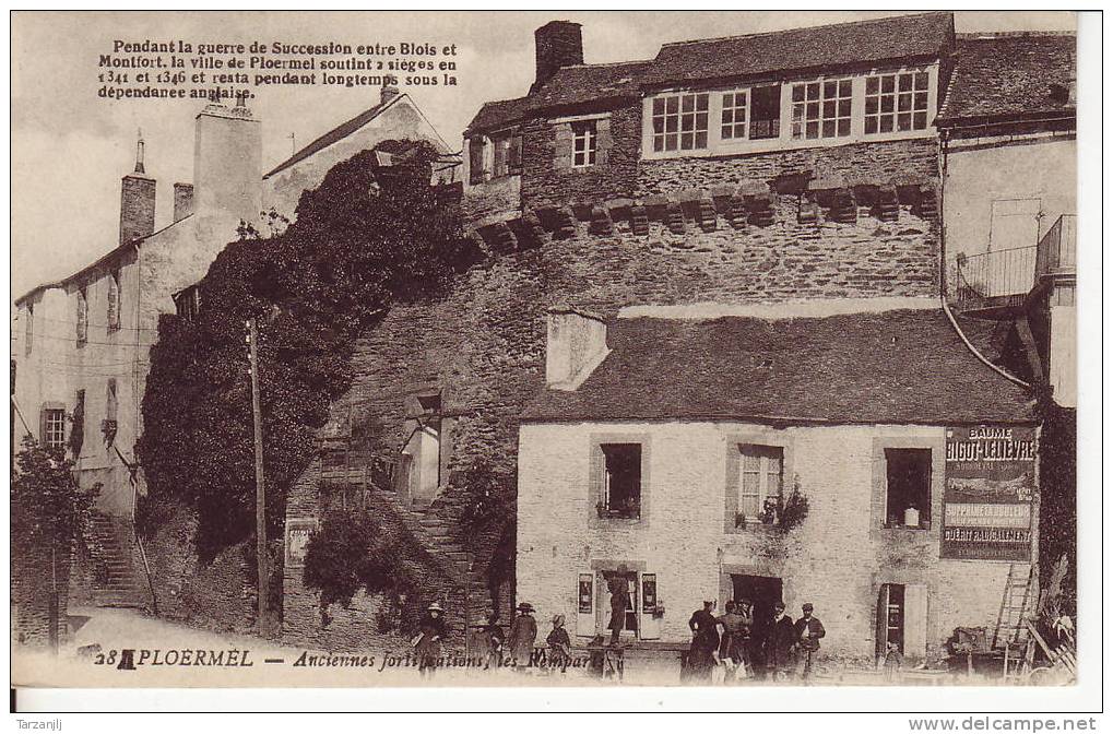 CPA De Ploërmel (Morbihan 56): Anciennes Fortifications, Les Remparts - Ploërmel