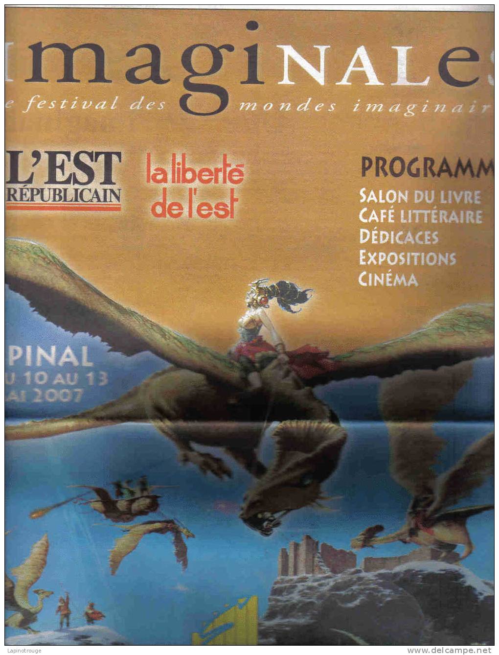 Programme Festival SF Imaginales Epinal 2007 (Manchu, Gudule, Jessua,...) - Sonstige & Ohne Zuordnung