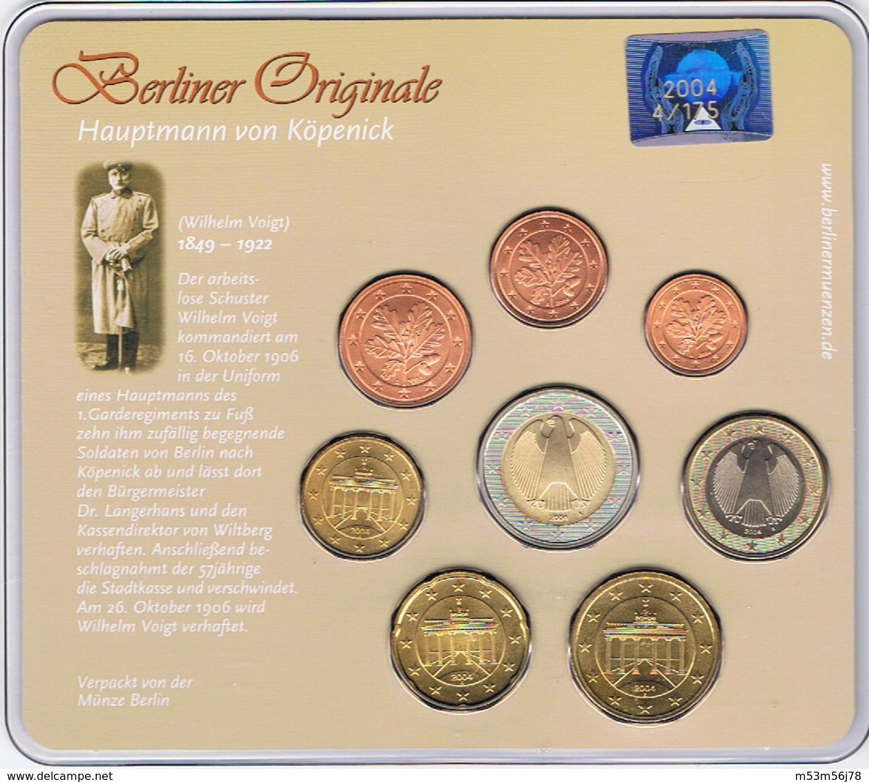 Deutschland KMS 2004 - Berliner Originale / Hauptmann V. Köpenick - Germany