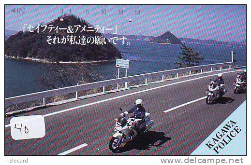TELEFONKARTE Télécarte Polizei (40)  Police - Motorrad - Police Motorcycle - Phonecard Japan Telefonkarte Japon - Polizei