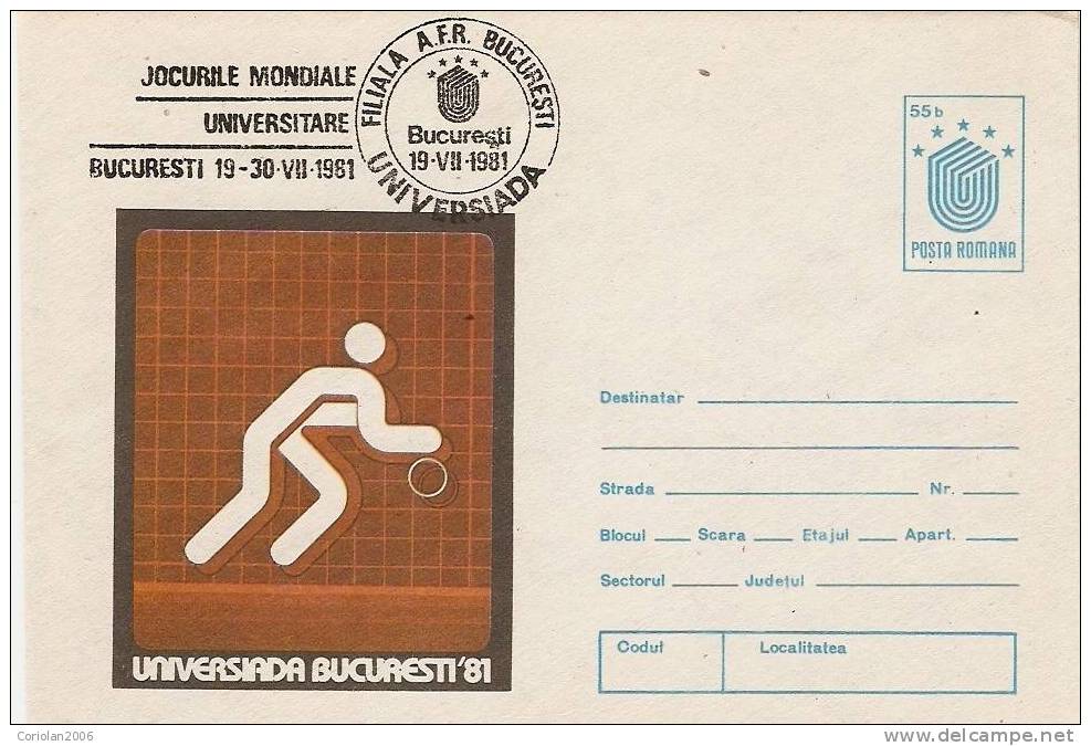 Romania /postal Stationery With Special Cancellation - Handball