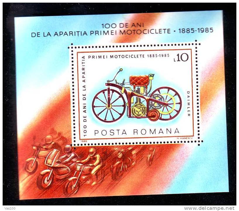 MOTO MOTOCICLISME ROMANIA BLOCK MICHEL # 217,MNH. - Motorbikes