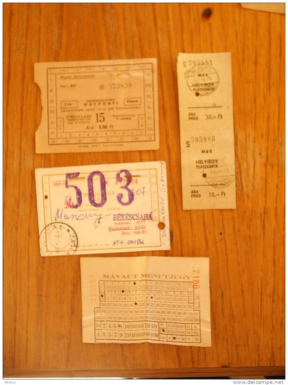 Train  Tickets -  Hungary - Railway MÁV  1950-80´s  D15012 - Europe